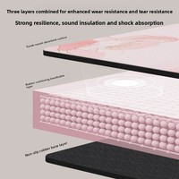 Tapete de Yoga Rectangular de Goma con Sensación de Gamuza, 5mm de Grosor, Inodoro, Antideslizante, Amortiguador de Impactos, Aislante de Sonido, para Fitness/Step