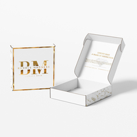 Boîte d'expédition à fermeture éclair en carton ondulé avec impression UV personnalisée, en matériaux recyclés, finition brillante, pour cosmétiques, vêtements, cadeaux