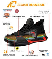 Chaussures de sécurité Tiger Master, type sport, à la mode, anti-écrasement, embout en acier, anti-perforation, antidérapantes, résistantes à l'huile, pour hommes et femmes, OEM