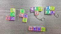 Porte-clés testeur de commutateur transparent transfrontalier le plus vendu, jouet anti-stress avec boutons lumineux pour fêtes et occasions