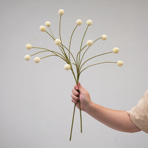 7头人造金球菊花-天然保鲜花装饰 - Product Image 4