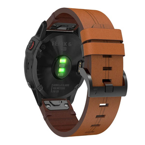 Correa <span class=keywords><strong>de</strong></span> reloj inteligente QuickFit <span class=keywords><strong>de</strong></span> cuero genuino <span class=keywords><strong>de</strong></span> 22mm, 20mm, 26mm para Garmin Fenix 8E, 7, 7S, 7X, 6S, 6, 6X, 5S, 5 - Product Image 4