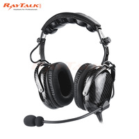 Casque d'aviation ANR en fibre de carbone ultra-léger, double prise GA, réduction active du bruit pour les avions généraux, casques téléphoniques
