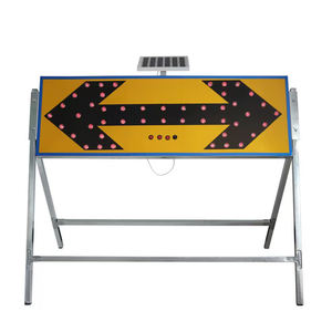 Panneau d'avertissement <span class=keywords><strong>Trafic</strong></span> LED Solaire Flèche lumineuse Panneau de signalisation routière Flèche lumineuse clignotante Feu d'avertissement routier - Product Image 6