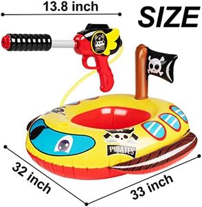 Flotadores Inflables <span class=keywords><strong>de</strong></span> PVC <span class=keywords><strong>para</strong></span> Piscina al Aire Libre <span class=keywords><strong>para</strong></span> Niños <span class=keywords><strong>de</strong></span> 4 a 8 Años, Pistola <span class=keywords><strong>de</strong></span> <span class=keywords><strong>Agua</strong></span>, Barco Pirata, Diversión <span class=keywords><strong>de</strong></span> Verano <span class=keywords><strong>para</strong></span> Niños y Niñas, Capacidad Máxima 100-500 kg - Product Image 6