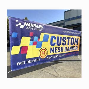 Dijital renkli baskı ile özel büyük boy inşaat afiş taşınabilir açık PVC çit Mesh reklam - Product Image 6