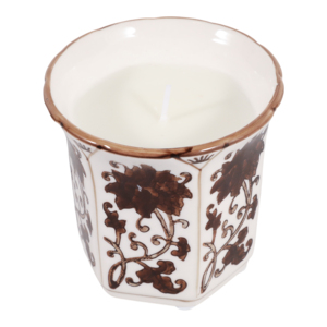 Candela Profumata in Ceramica Floreale, Votiva a Colonna per Decorazione Interna di Soggiorno, Camera da Letto e Bagno - Product Image 4