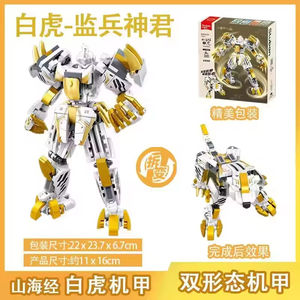 Sluban modelo de bloques de construcción juguete ladrillo plásticos Mech <span class=keywords><strong>Robot</strong></span> blindado hombre transformar ensamblar personajes bloques de construcción - Product Image 4