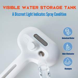 <span class=keywords><strong>Pet</strong></span> ürünleri 2024 yeni beyaz pembe yeşil renk kendini temizleme <span class=keywords><strong>Pet</strong></span> köpek kedi bakım saç fırçası ile su sprey kedi buharlı fırça - Product Image 3