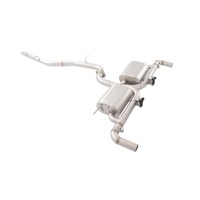 Sección de escape trasera de acero inoxidable SS304 pulido espejo de 1.5mm de grosor con válvula de salida única de doble lado para Mercedes-Benz GLC 260/300 2.0T