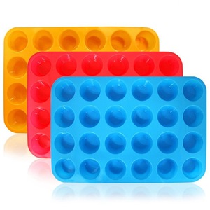 24 Mini Cupcake Pan Silicone khuôn mẫu 100% cấp thực phẩm BPA-free Forma de Silicone Muffin Pan khuôn bánh công cụ silikon hình thức - Product Image 5