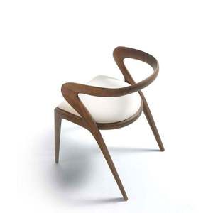 Ghế ăn bằng gỗ sồi nguyên khối bọc da hiện đại Nhật Bản - Product Image 4