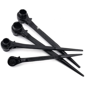 Black Spud Ratchet 19 22mm Double Size Reversible Socket Scaffolding Ratchet Wrench <strong>Podger</strong> Ratchet <strong>Spanner</strong> for Germany Spain - Product Image 6