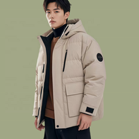 Jaket Ski musim dingin pria, mantel bulu angsa Ski cuaca dingin tahan air ritsleting Formal bebek Premium ukuran Plus 800FP musim dingin
