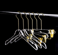 Cintres en acrylique de luxe, vente en gros d'usine, support de vêtements en acrylique personnalisé, cintre en plexiglas, cintre en lucite, porte-vêtements en acrylique