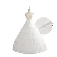 Регулируемый подъюбник в стиле "Лолита", 5 обручей, ткань для подъюбников, свадебное платье, Нижняя юбка по отличной цене, кринолин