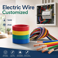 Cable Eléctrico Flexible de PVC H07V-U de Alta Temperatura, 100m, Rollo Individual, Conductor de Cobre, para Cableado de Edificios y Viviendas