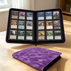 Popular Customized PU Leather 9-Pocket Card Binder with Zipper Closure for Business Card Collection - Product Image 6