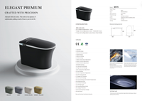WC intelligent à commande vocale intégrée avec chauffage automatique, siphon, homologué CE, télécommande incluse, système de drainage en S