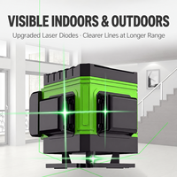 Niveau laser 3D Guang Chen 12 lignes, auto-nivelant, faisceau laser vert, fixation murale, pour travaux intérieurs et extérieurs, pose de carrelage et construction