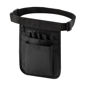Nurse Waist Bag Nylon Zipper Multi Pocket Storage For Nurses Waiters Hairdressers Teachers Tools Black Rectangle Spring 2024 - Product Image 1