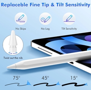2025 écran tactile capacitif de stylet intelligent pour <span class=keywords><strong>iPad</strong></span> Pro 11 pouces et 12.9 pouces pour <span class=keywords><strong>Apple</strong></span> <span class=keywords><strong>Pencil</strong></span> 2e génération <span class=keywords><strong>Compatible</strong></span> - Product Image 4