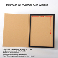 Boîte d'emballage personnalisée en papier kraft recyclé avec laminage mat en forme de livre pour protecteur d'écran en verre trempé pour téléphone portable et tablette