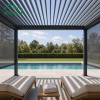 Pergola motorisée HESIWEI en aluminium 6063 T6, kit de toit à lamelles robustes pour terrasse extérieure, villa