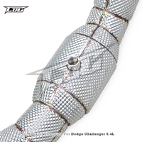 Collecteur d'échappement Boska en acier inoxydable avec catalyseur 200 cellules pour Dodge Challenger 6.4L 2019+ – Système de collecteur catalytique à haut débit