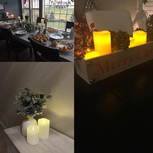 Bougie LED sans flamme à effet flamme vacillante, idéale pour la décoration de mariages, les fêtes d'anniversaire et les décorations de Noël, lumières de Noël - Product Image 4
