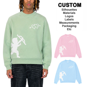 Suéter de Punto con Logotipo Personalizado para Hombre, Diseño Casual de Invierno con Cuello Redondo y Estampado <span class=keywords><strong>Jacquard</strong></span>, Jersey Tejido a Medida - Product Image 1