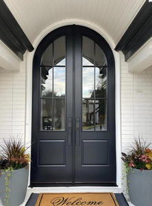 Porta d'Ingresso Moderna in Alluminio con Telaio Sottile e Vetro Temperato per Case Contemporanee - Product Image 2