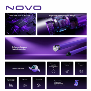 NOVO K35 Tuya Wifi AC 110V 220V Motor Tubular de 35mm de Alto Torque 6N 10N <span class=keywords><strong>para</strong></span> Persianas Enrollables Eléctricas Inteligentes con Control Remoto <span class=keywords><strong>para</strong></span> Oficina y Google - Product Image 6