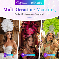 Vente en gros de coiffes en plumes disponibles en plusieurs couleurs pour Halloween, spectacles sur scène, fêtes, cosplay