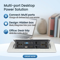 Enchufe de Escritorio USB Multifuncional BNT IP44 10A, Enchufe Universal de Sobremesa, Enchufe Inteligente para el Hogar
