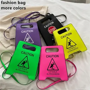 Vendite calde nuovi arrivi divertenti segnali di avvertimento borse a tracolla borse a mano Creative per ragazze e ragazze - Product Image 1