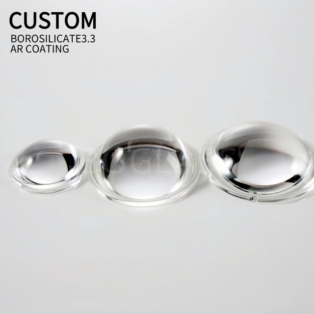 BO-GLASS Manufacturer Round Cob Optical Led Borosilicate Glass Headlight Lens Replacement with 60/90 Degree Beam Angle