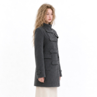 Manteau en Laine Décontracté Ample pour Femme, Nouvelle Collection Hiver 2026, avec Poches, Respirant, Vente en Gros OEM ODM