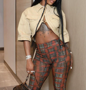 Viviblook Z0115TP01 Women Plus Size Coat Outerwear Cardigan Outdoor Half Sleeved Lapel Jacke <b>Crop</b> <b>Top</b> - Product Image 2