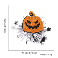 Pinza para el Cabello con Diseño de Fantasma y Calabaza de Plástico, con Malla Lateral, para Fiestas de Halloween, para Adultos y Niños