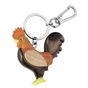Portachiavi in legno a forma di gallo, senza scatola inclusa - Product Image 1