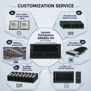 Nuevo Servidor en Rack Lenovo ThinkSystem SR680a V4 de 8U con Doble Intel Xeon 6, 8x GPU NVIDIA B300, NVLink, IA, Entrenamiento LLM, HPC - Product Image 5