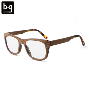 Lentes intercambiables de madera de acetato de buena calidad Gafas ópticas Gafas de madera Óptica de madera al por mayor en China - Product Image 1