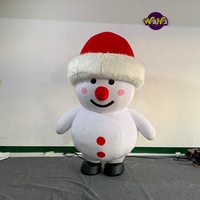 Déguisements gonflables de Noël en fourrure, style dessin animé/anime, Père Noël, Bonhomme de neige, Cerf, Renne, Accessoires de défilé, Mascotte amusante