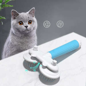 Cepillo y Peine Electrónico de Doble Cabezal para Mascotas, de Acero Inoxidable y ABS, Ecológico y Sostenible, para Eliminar el Pelo de Animales Pequeños - Product Image 3