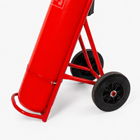 Extincteur à CO2 sur roues en acier au carbone personnalisable KHI (rouge)