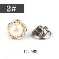 Bouton de broche Anti-nu, 1 pièce, sur mesure, pas de couture, bouton de perle populaire
