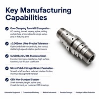 Factory Custom CNC Machining Stainless Steel Shafts Knurled Precision Transmission Drive Parts Turning Milling Machining Service
