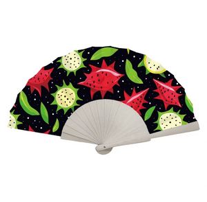 พัดกระดาษพิมพ์โลโก้ตามสั่ง พับได้ พกพาสะดวก งานฝีมือไม้ ตกแต่งบ้าน ลายการ์ตูนดอกไม้สีขาวแบบดั้งเดิม จำนวน 101 ชิ้น - Product Image 3