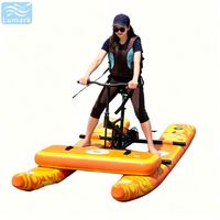 Vélo aquatique à pédales plat à ponton, 1 place, cadre en aluminium avec plateforme avant gonflable, léger, pour la mer, portable, de Chine, Lumark